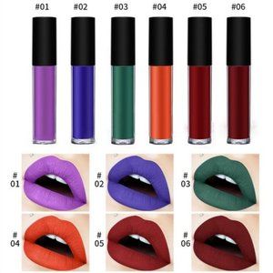 SimplyMimiHB Matte Liquid Lip Color, vegan black round tube lipsticks